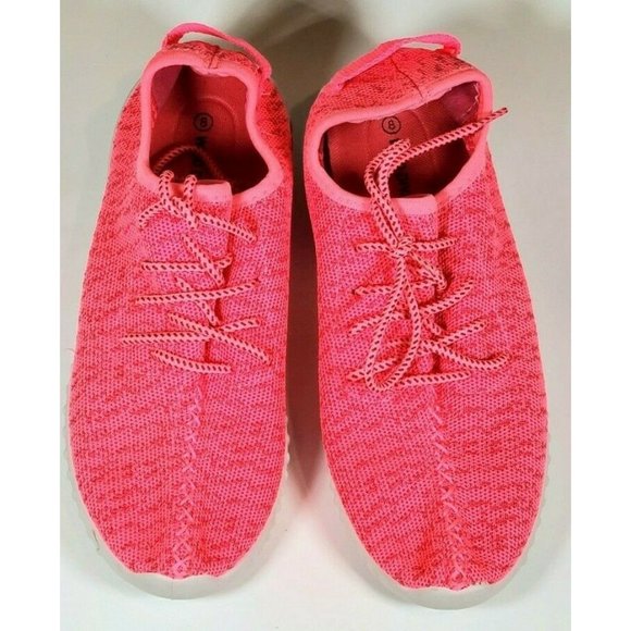 WILD DIVA LOUNGE women's lace up athletic lightweight shoes size 8 fuchsia pink - Picture 4 of 5